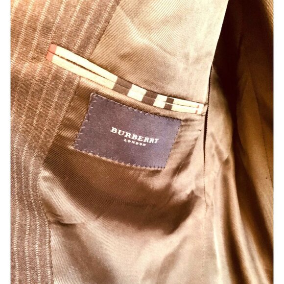 Burberry London Vintage mens jacket pin stripe 2 button fasten excellent - Picture 2 of 10
